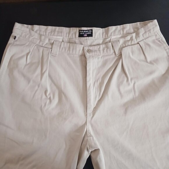 Polo Ralph Lauren Other - Vintage Polo Ralph Lauren utility pleat light khaki trousers size 38x30